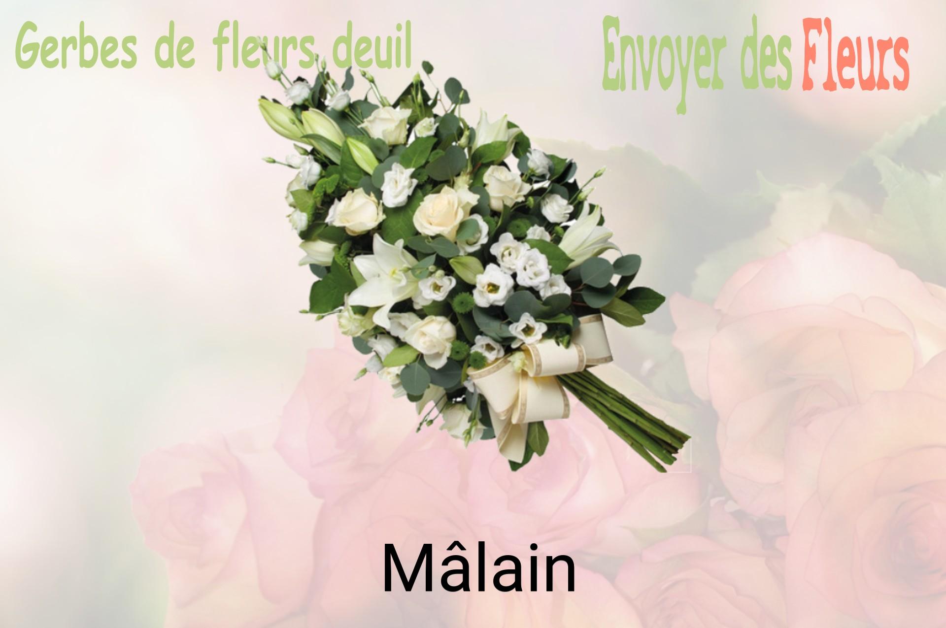 Gerbe de fleurs de deuil livrée à Mâlain